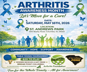 Carolina Pong to Host Arthritis Awareness Tournament