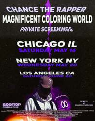 Chance the Rapper's Magnificent Coloring World Event  at Rooftop Cinema Club
