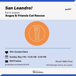 Angus & Friends Fundraiser at Round Table in San Leandro!