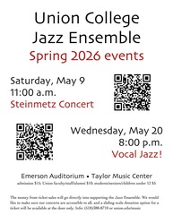 Union College Jazz Ensemble: Vocal Jazz!