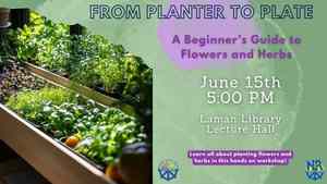 From Planter To Plate: A Beginners Guide To Flowers And Herbs (Registration Required)