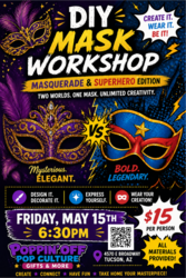 🦸‍♀️🎭✨ DIY Mask Workshop: Masquerade & Superhero Edition ✨🎭🦸‍♂️