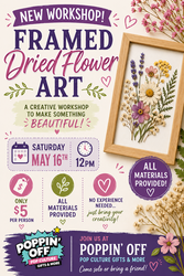 🌼✨ NEW WORKSHOP ALERT: Pressed Petals & Pretty Frames! ✨🌼