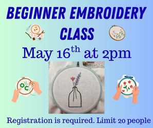Beginner Embroidery Class