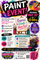 🎨 PAINT EVENT – RECYCLED PAINTINGS @ POPPIN' OFF ♻️