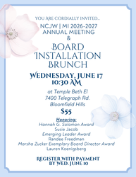 NCJW | MI Board Installation and Awards