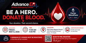 Park Cities Community Blood Drive w/Carter BloodCare & Advance ER