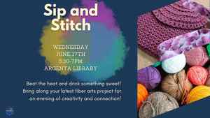 Sip And Stitch: Fiber Arts Meetup