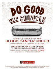 Blood Cancer United Chipotle Fundraiser!