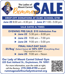 The Ladies of Mount Carmel Rummage Sale