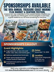Sponsorships Now Available for the 18th Annual Treasure Coast Marine Flea Market and Seafood Fest