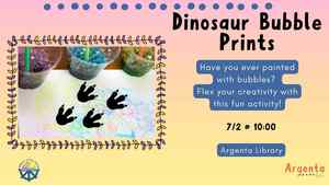 Craft Quest Thursday: Dinosaur Bubble Prints