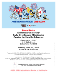 Moravian University Community Blood Drive Sally Breidegam Miksiewicz Center