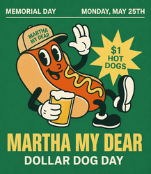 Dollar Dog Day at Martha My Dear 