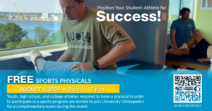 University Orthopedics' Free Fall Sports Pre Participation Exams