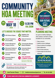 💻 Join Host Linda Thornton Thomas for a Powerful Virtual Community HOA Meeting: Your Voice Matters!