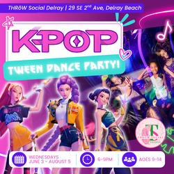 Tweens Summer Dance Party Series at Throw Social Delray Beach!