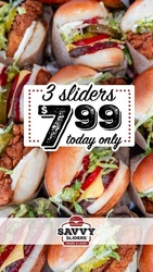 Celebrate National Slider Day At All Louisiana Savvy Sliders Locations On May 15th Only!