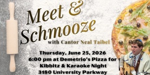 Meet & Schmooze with Temple Beth Sholom's Cantor Neal Taibel