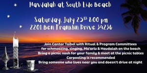 Temple Beth Sholom presents: Havdalah at South Lido Beach