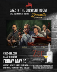 Jazz in The Crescent Room: John Burnett's Bluesette Quartet Returns to Chez Zee with Floyd Domino