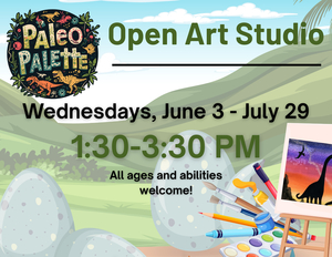 Paleo Palette Weekly Open Art Studio in June and July