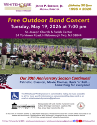 Whitehouse Wind Symphony to Present Free Outdoor Concert in Hillsborough