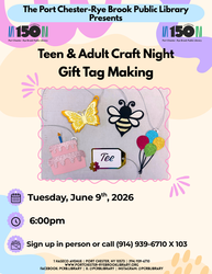 Craft Night: Gift Tag Making For Adults and Teens