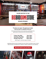 BigBadGameStore Grand Opening
