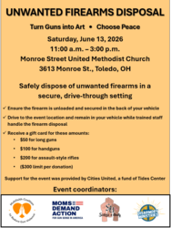 Unwanted Firearm Disposal Event - Local Faith Groups Host June 13 Gun Buyback