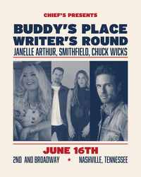 Buddy's Place Writer's Round w/ Chuck Wicks, Janelle Arthur, Smithfield