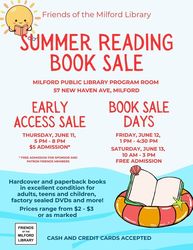 Summer Reading Book Sale At Milford Public Library