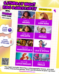 Kids Saturday Night Dance Party - Summer Movie Edition