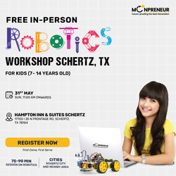 In-person Free Robotics/Math Workshop For Kids at Schertz, TX ( 7-14 yrs)