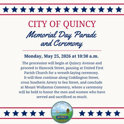 City of Quincy Memorial Day Parade and Ceremony