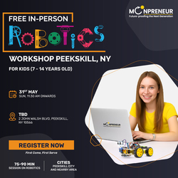 Free In-person Robotics/Math Class in Peekskill, NY for Kids Ages (7-14 Years)