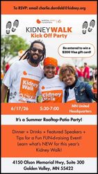 Kidney Walk Kick-Off Party