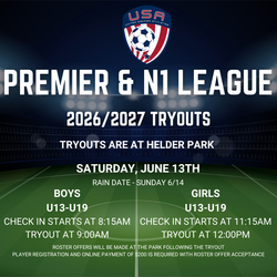USA Premier and N1L Soccer Tryouts