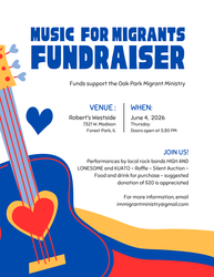 MUSIC FOR MIGRANTS FUNDRAISER