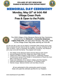 Village of Key Biscayne Memorial Day Ceremony