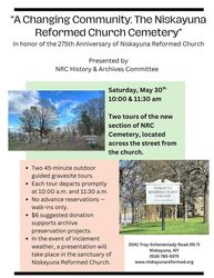 Niskayuna Reformed Church Cemetery Tour