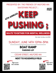 4th Annual Keep Pushing ; Skate Together for Mental Wellness