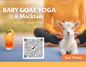 Baby Goat Yoga and Mocktails with Doctor Gold