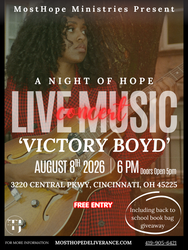 Victory Boyd- A Night Of Hope Music Concert & Book Bag Giveaway