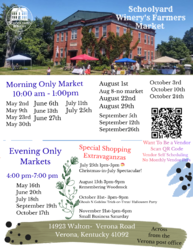 Schoolyard Winery Farmers Market — 2026 Season