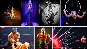 Annual Drinko de Mayo event from celebrated variety show Lucha VaVoom de La Liz