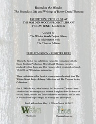 Exhibition Open House at The Walden Woods Project Library