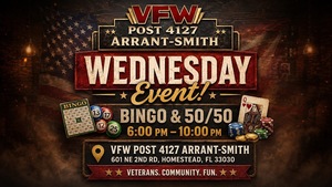 VFW Presents: Wednesday Bingo & 50/50