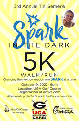 Tini Semeria 3rd Annual Spark in the Dark 5K - October 9th at 6pm