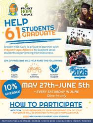 Broken Yolk Café and Project Hope Alliance 2026 Graduation Fundraiser